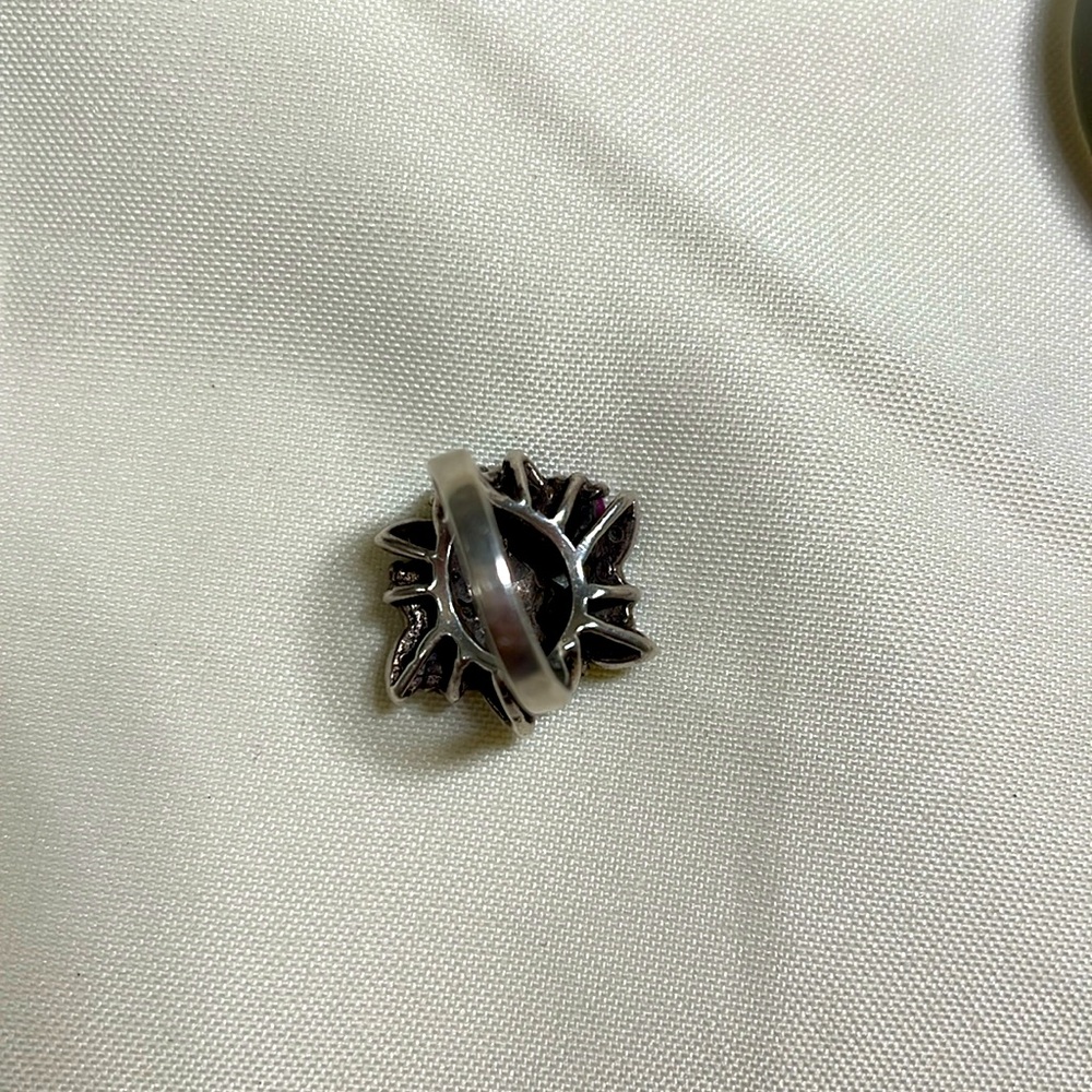 925 Silver Ring With Original Stone Ruby Sapphire… - image 5